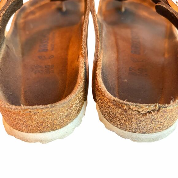 Birkenstock Gizeh Metallic Copper Soft Footbed Thong Sandal Wide 37 EU 6-6.5 US - Picture 6 of 16